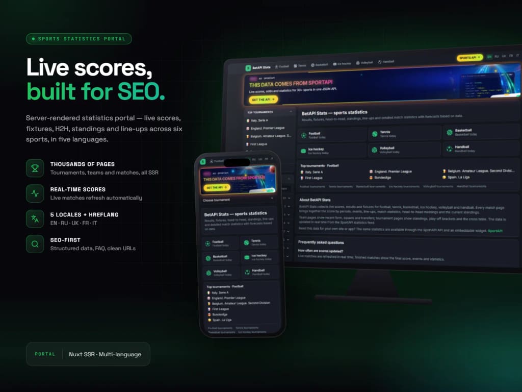 BetAPI Stats — SEO Sports Statistics Portal